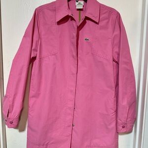 Lacoste Women's Vibrant Pink Trench Coat